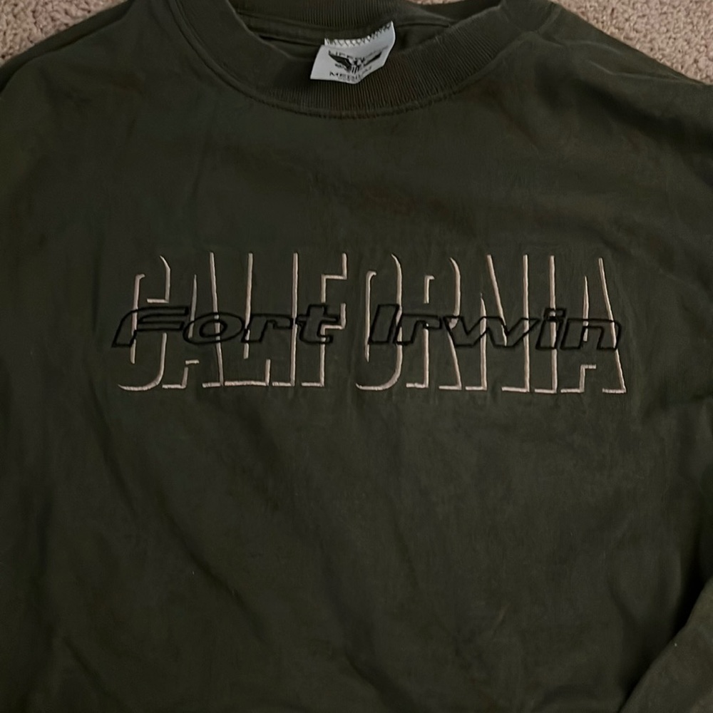 Men’s Fort Irwin long sleeve t-shirt olive green